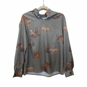 Leopard Print Satin Blouse – Chic & Unique Statement Top